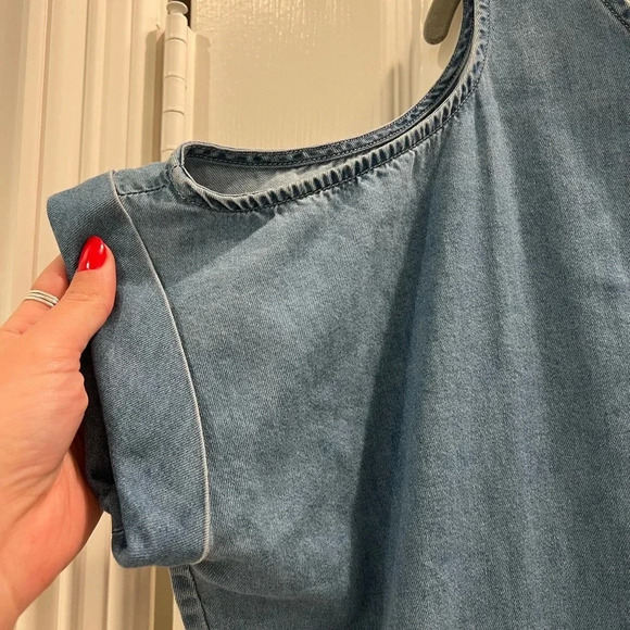 All Saints Remi Cold Shoulder Chambray Dress - Picture 7 of 13